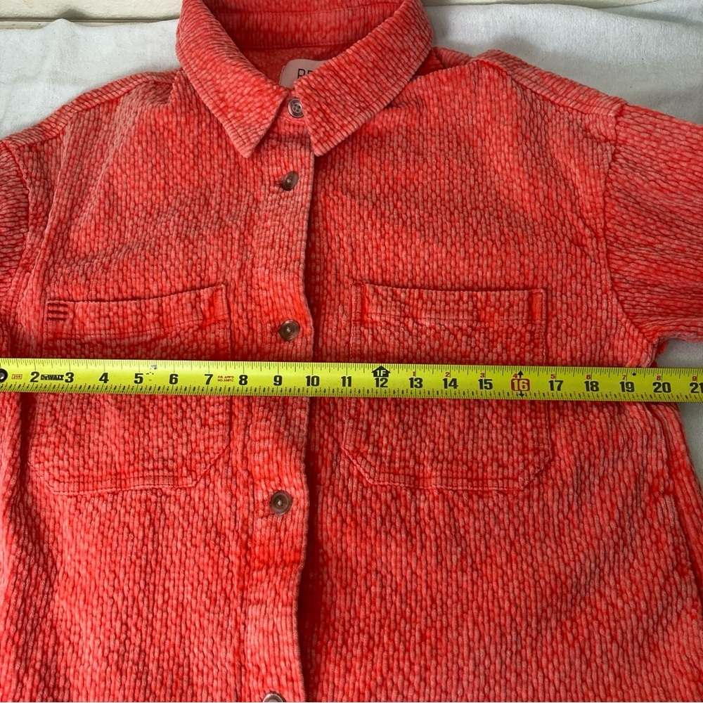 BDG Outfitters Serena Womens Corduroy Faded Shirt Jacket in Coral S-P - Picture 10 of 16